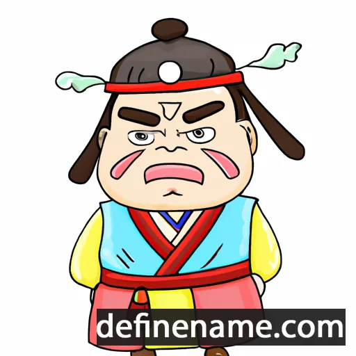 cartoon of the name Mingjahon