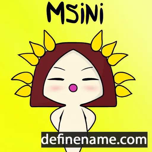 cartoon of the name Mi-Sun