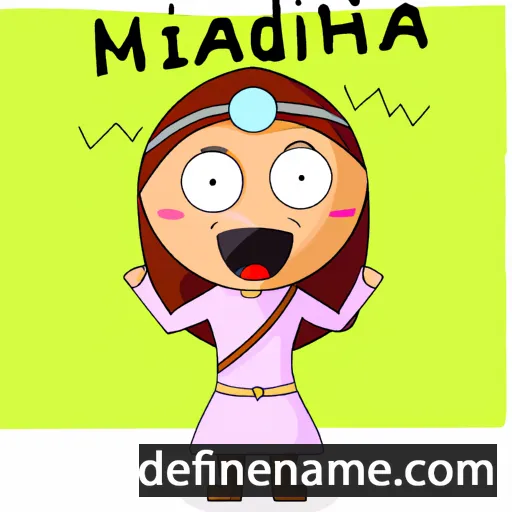 cartoon of the name Miñzahida