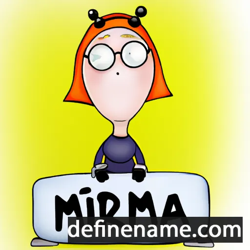 cartoon of the name Mirjama