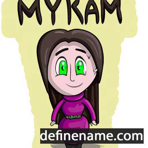 cartoon of the name Miryam