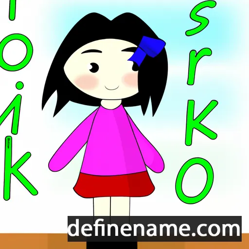 cartoon of the name Misakiko