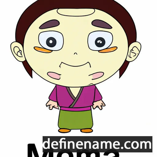 cartoon of the name Momoha