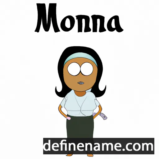 cartoon of the name Monaja