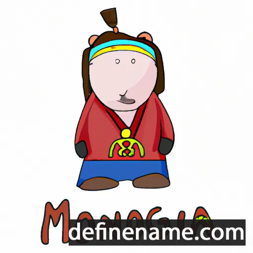 cartoon of the name Mongolia