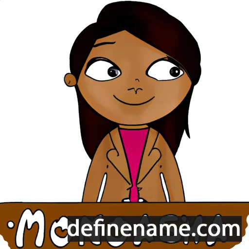 cartoon of the name Monisha