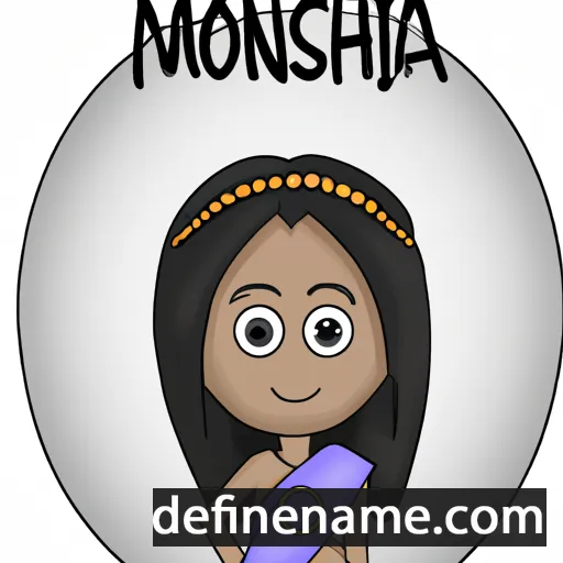 cartoon of the name Monisha