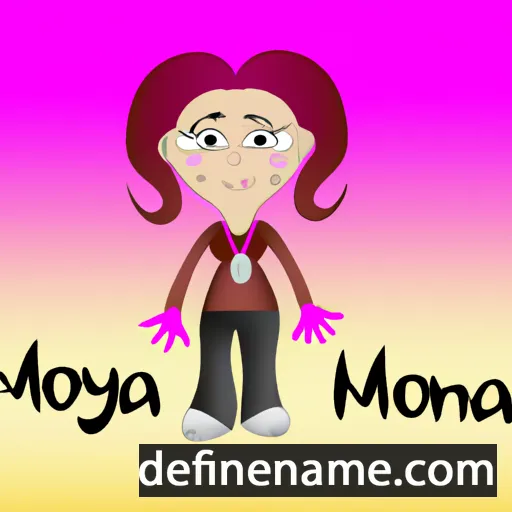 cartoon of the name Monya