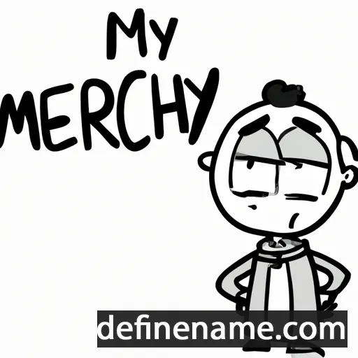 cartoon of the name Much-mercy