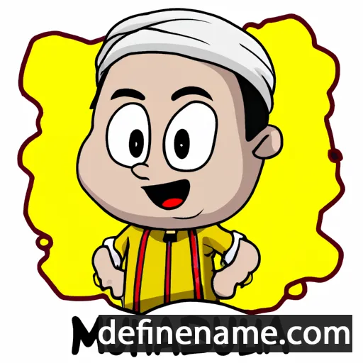 cartoon of the name Muhibullah