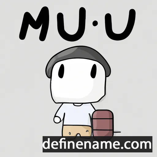 cartoon of the name Muji