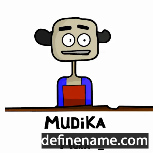 cartoon of the name Mukda