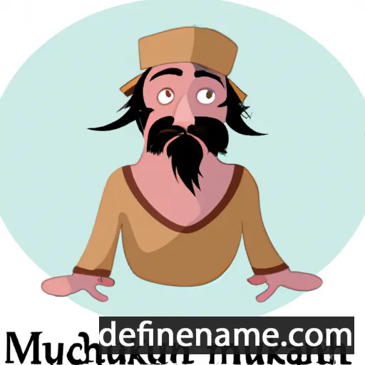 cartoon of the name Mukhtarkhan