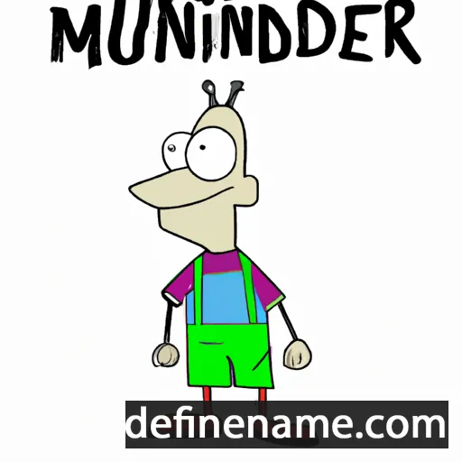 cartoon of the name Mundher