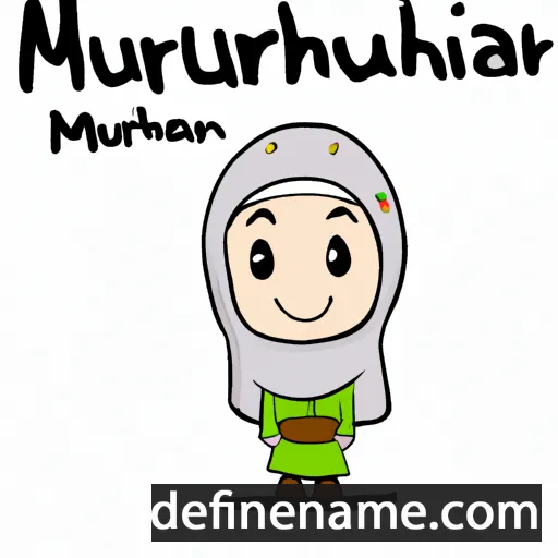 cartoon of the name Munirah