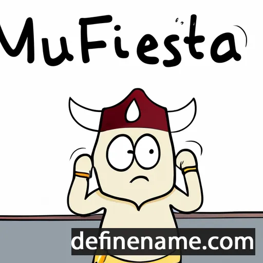 cartoon of the name Mushtæfa