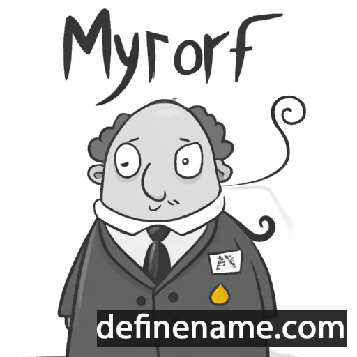 cartoon of the name Mycroft