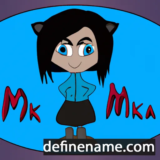 cartoon of the name Myka