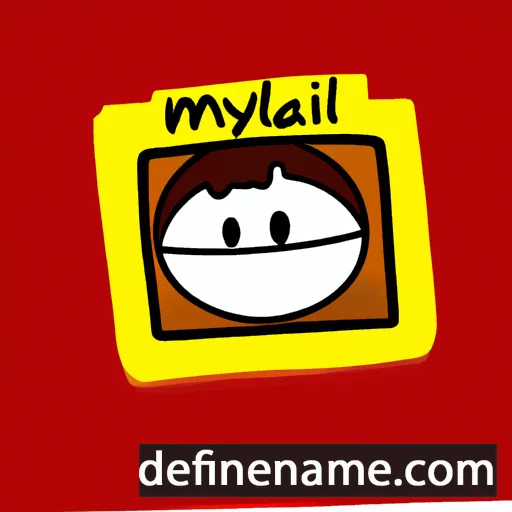 cartoon of the name Mykail