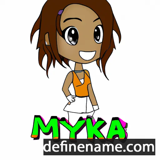 cartoon of the name Mykia