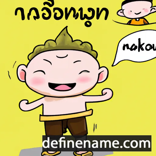 cartoon of the name Narongsak