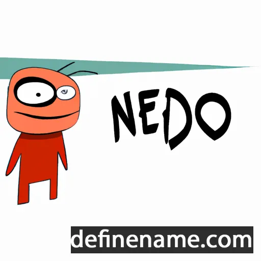 cartoon of the name Nedko