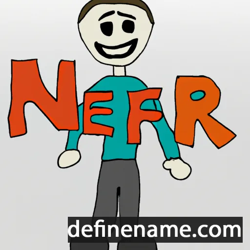 cartoon of the name Nefr