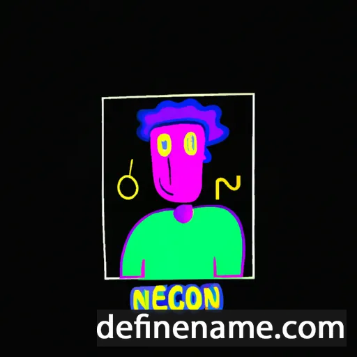 cartoon of the name Neón