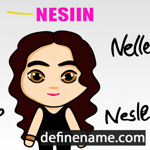 cartoon of the name Neslihan