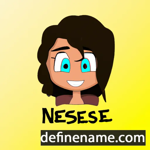 cartoon of the name Nesrine