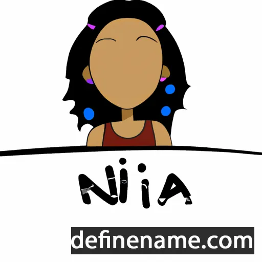 cartoon of the name Nia