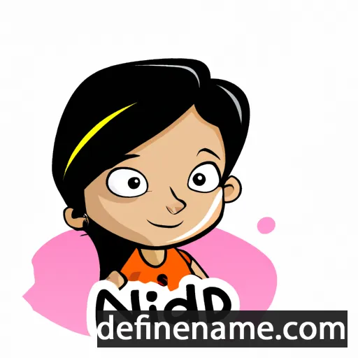 cartoon of the name Nidhi