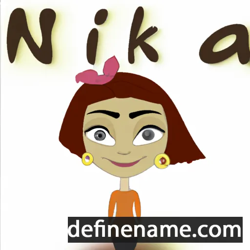 cartoon of the name Nika