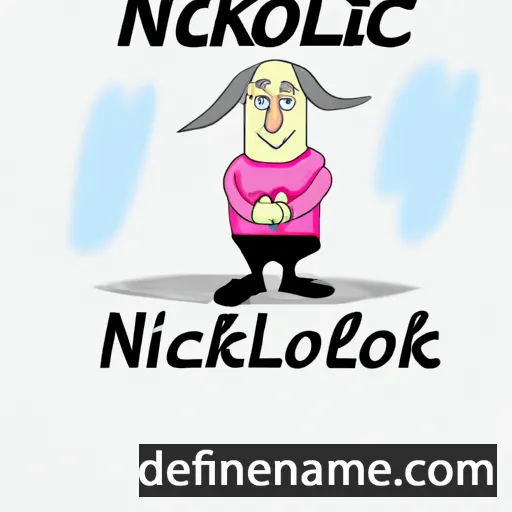 cartoon of the name Nikollaq