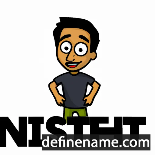 cartoon of the name Nitesh