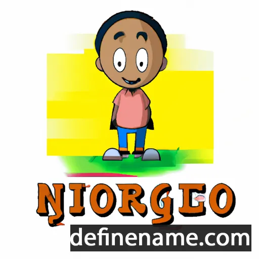 cartoon of the name Njoroge