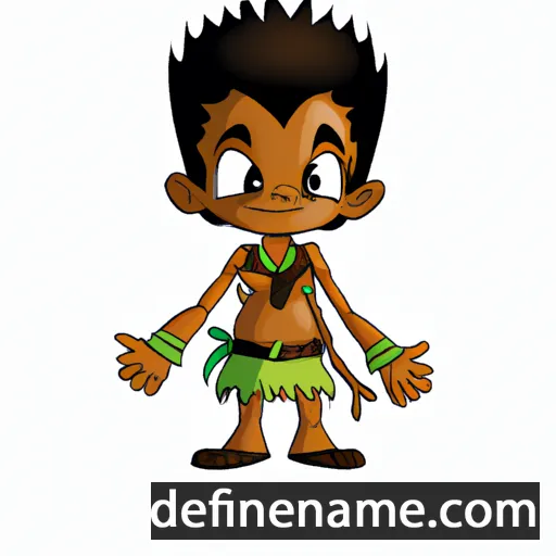 cartoon of the name Nkanga