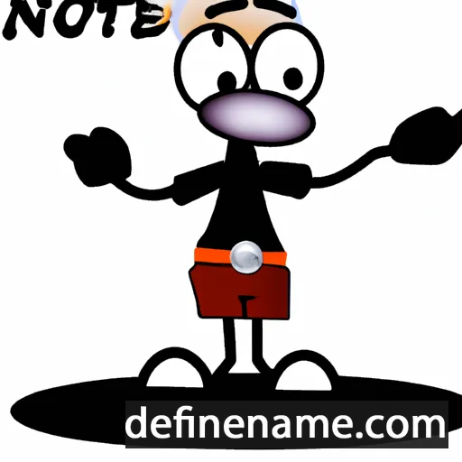 cartoon of the name Nofie