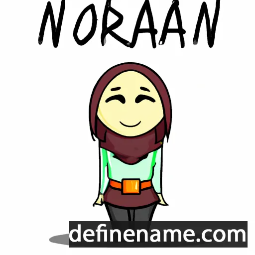 cartoon of the name Noraini