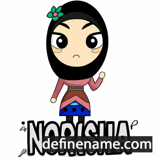 cartoon of the name Noraishah