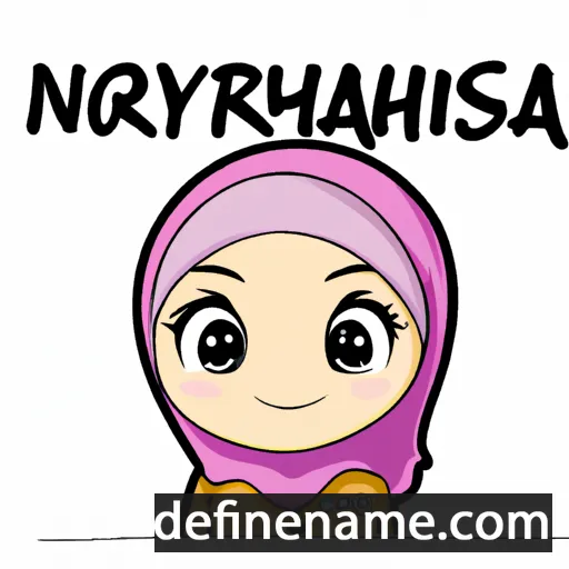 cartoon of the name Noraisyah