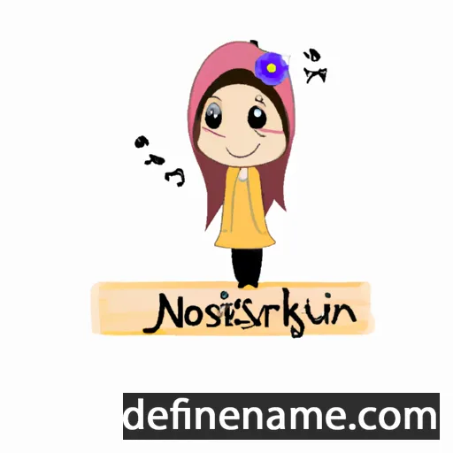 cartoon of the name Norasyikin