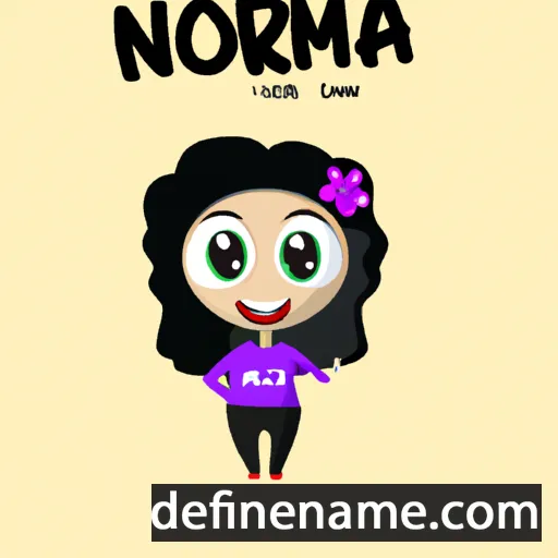 cartoon of the name Normah