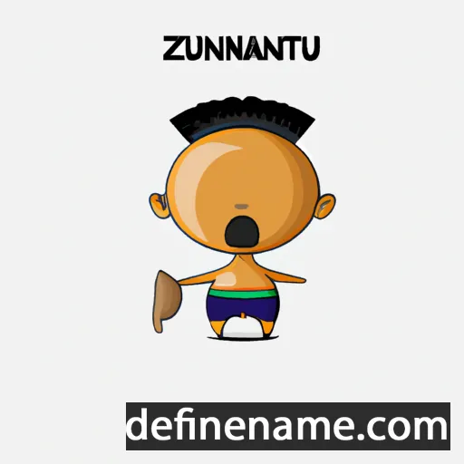 cartoon of the name Ntambudzeni