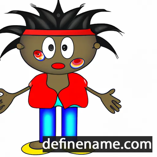 cartoon of the name Ntebogeng