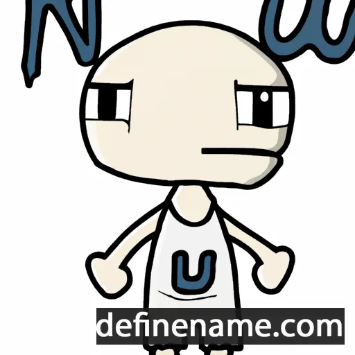 cartoon of the name Nu