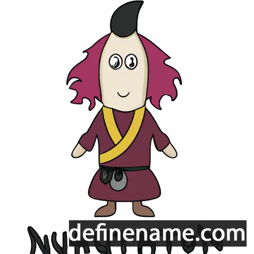 cartoon of the name Nurafshon