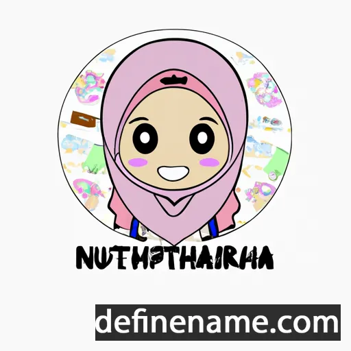 cartoon of the name Nurhafizah