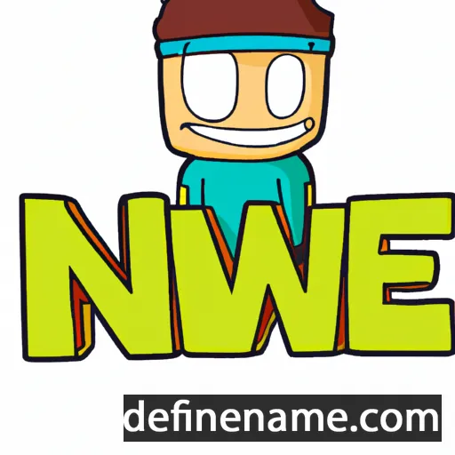 cartoon of the name Nwe