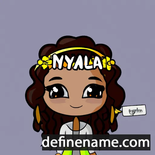 cartoon of the name Nyliah